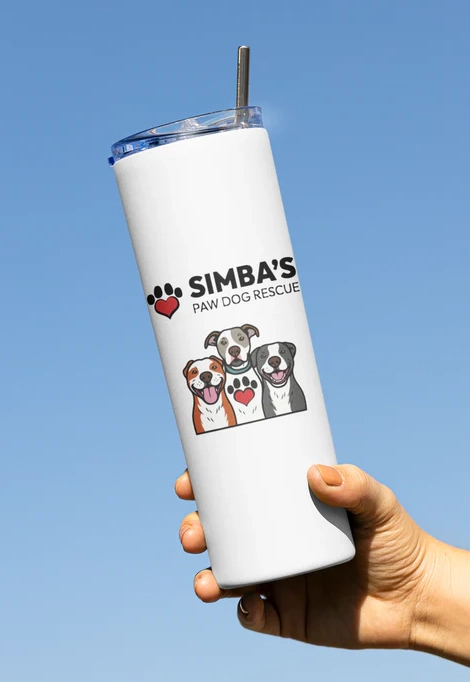 Simba's Skinny Tumbler and Straw